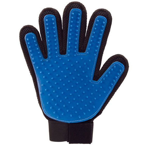 Compawions Grooming Gloves - Left and Right - Enhanced Five Finger Design - For Cats, Dogs & Horses - Your Pet Will Love It - FREE Shipping
