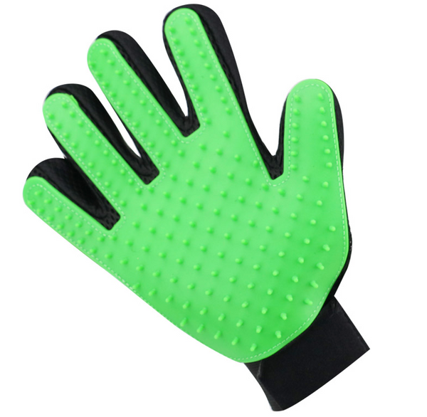 Compawions Grooming Gloves - Left and Right - Enhanced Five Finger Design - For Cats, Dogs & Horses - Your Pet Will Love It - FREE Shipping