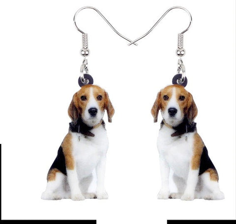Beagle Jewelry - Beagle Necklace- Beagle Art - Beagle Earrings - Beagle Gifts - FREE Shipping