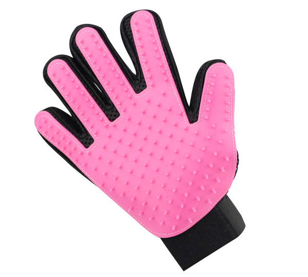 Compawions Grooming Gloves - Left and Right - Enhanced Five Finger Design - For Cats, Dogs & Horses - Your Pet Will Love It - FREE Shipping