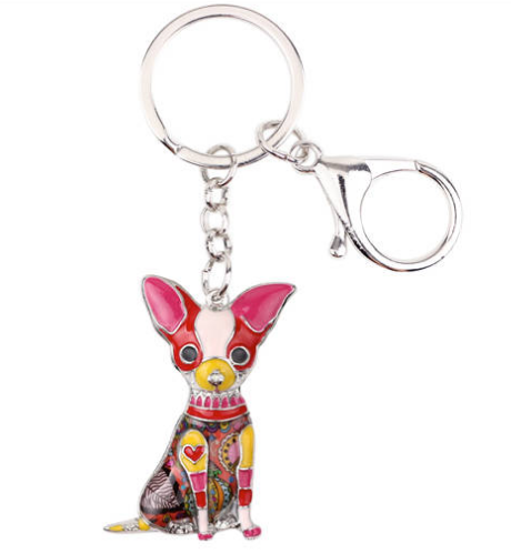 Chihuahua Jewelry - Chihuahua KeyChain- Chihuahua Art - Chihuahua Watercolor - Chihuahua Figurine- Mother's Day FREE Shipping