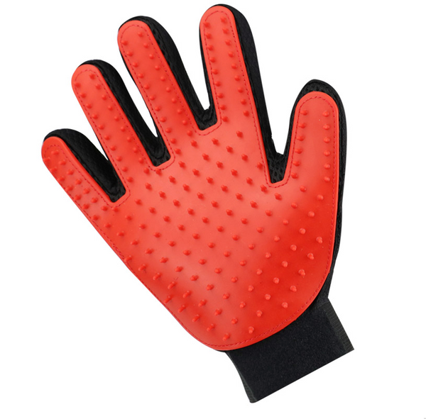 Compawions Grooming Gloves - Left and Right - Enhanced Five Finger Design - For Cats, Dogs & Horses - Your Pet Will Love It - FREE Shipping