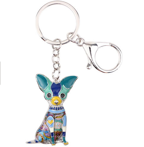 Chihuahua Jewelry - Chihuahua KeyChain- Chihuahua Art - Chihuahua Watercolor - Chihuahua Figurine- Mother's Day FREE Shipping